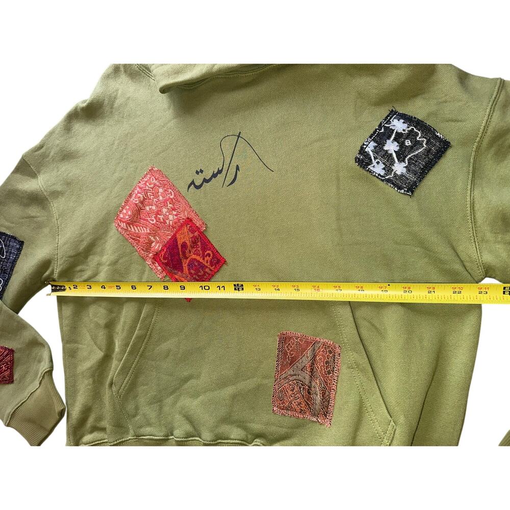 NWT Rastah Olive Green Jamawar Patchwork Hoodie ; SOLD OUT $315 MSRP - Picture 7 of 8